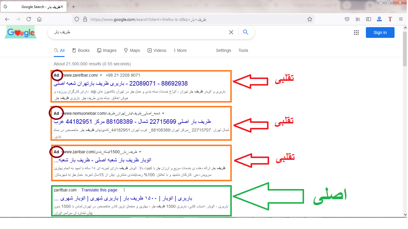باربری های فیک
